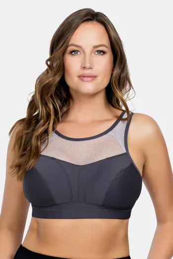 Buy Parfait Moisture Wicking Non Padded Sports Bra - Grey at Rs