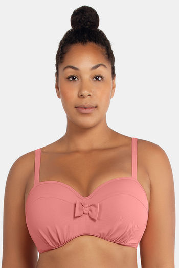 Parfait Lightly Lined Non Wired Full Coverage Bralette - Peach Bud