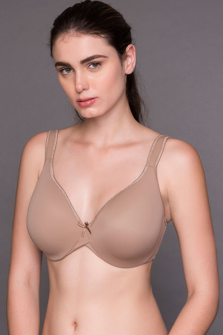 Buy Zivame True Curv Padded Wired 3/4th Coverage T-Shirt Bra-Toasted Almond  at Rs.697 online