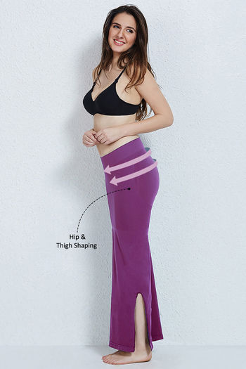 Buy Zivame Medium Control Mermaid Saree Shapewear ™-Purple at Rs.1049  online