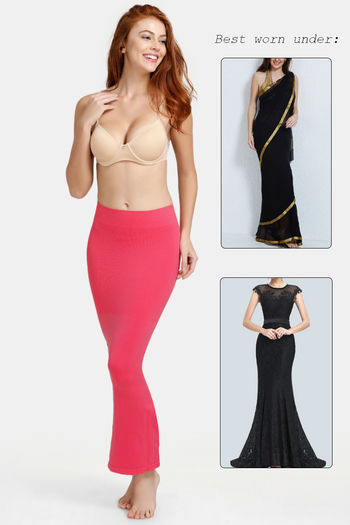 Buy Zivame All Day Flared Mermaid Saree Shapewear - Pink at Rs.583