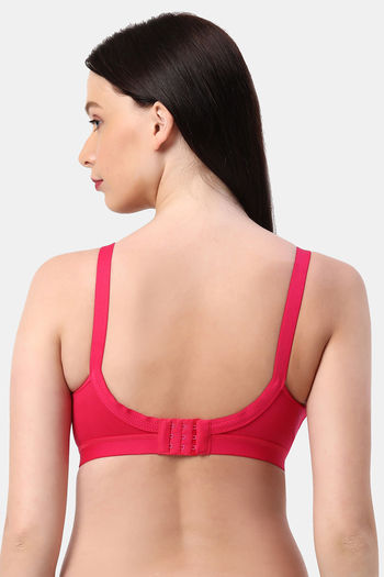 Buy Planetinner Non Padded Crossfit Full Coverage T-Shirt Bra - Dark Pink  at Rs.640 online