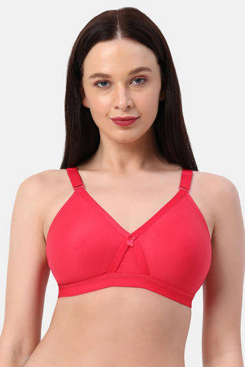 Buy Planetinner Non Padded Crossfit Full Coverage T-Shirt Bra - Peach at  Rs.640 online