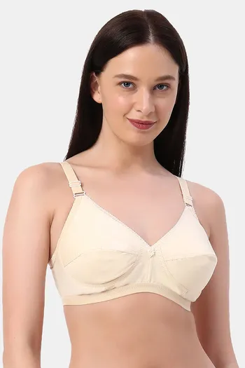 Buy Planetinner Non Padded Non Wired Full Coverage Pure Cotton Bra - Beige  at Rs.520 online