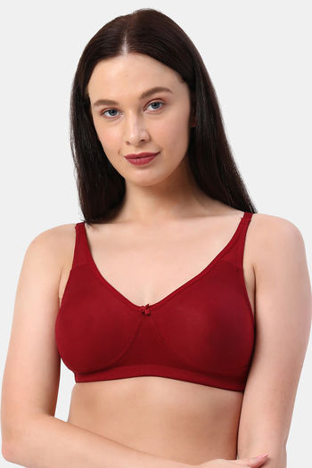 Buy Planetinner Non Padded Non Wired Double Layered Moulded Fabric T-Shirt  Bra - Pink at Rs.600 online