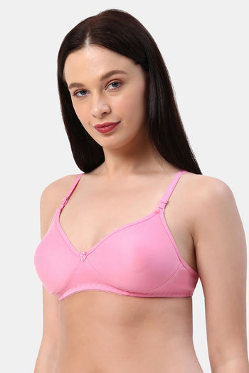 Planetinner Non Padded Non Wired Full Coverage Lace Bra - Skin