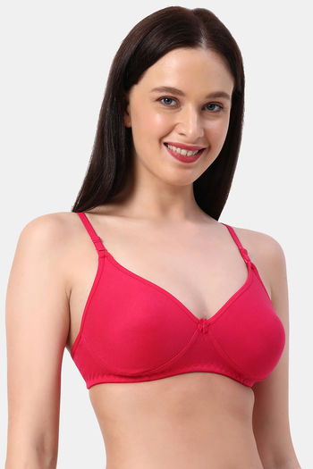 Buy Planetinner Non Padded Non Wired Every Day Moulded T-Shirt Bra - Dark  Pink at Rs.520 online