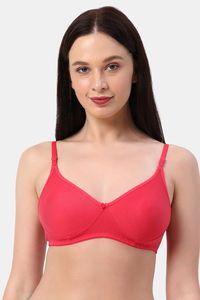 Buy Planetinner Non Padded Non Wired Every Day Moulded T-Shirt Bra - Light Red