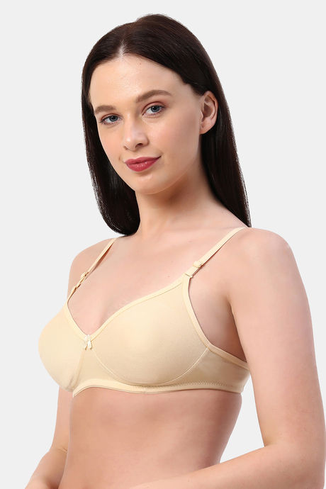Planetinner Non Padded Non Wired Every Day Moulded T-Shirt Bra - Beige
