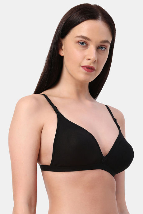 Buy Planetinner Non Padded Non Wired Backless Plunge Bra - Black