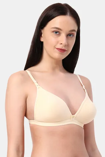Planetinner Non Padded Non Wired Backless Plunge Bra - Beige