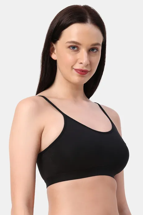 Planetinner High Impact Non Padded Non Wired Sports Bra - Black