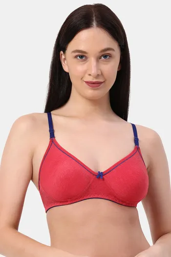 Buy Planetinner Non Padded Non Wired Everday Bra - Peach at Rs.560 online