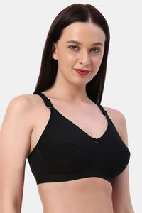 Buy Planetinner Non Padded Non Wired Everday Wear Full Coverage Bra - Black