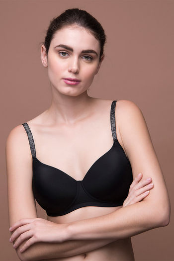 Zivame Glitter Straps Radiance Smooth Padded T Shirt Bra Black 3662564.htm  - Buy Zivame Glitter Straps Radiance Smooth Padded T Shirt Bra Black  3662564.htm online in India