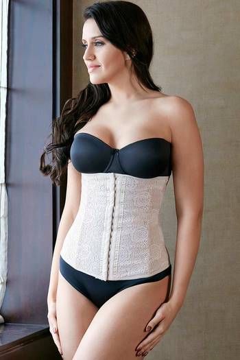Buy Zivame Thermo Slim Lace Embellished Waist Cincher-Skin at Rs