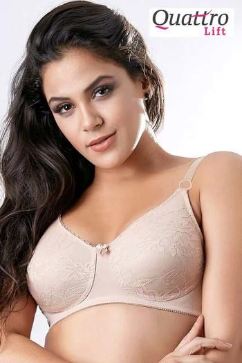 Buy Zivame Quattro Lift Full Coverage Wirefree Bra With Side Shaper  Slings-Pink (B-FF) Online at Low Prices in India 