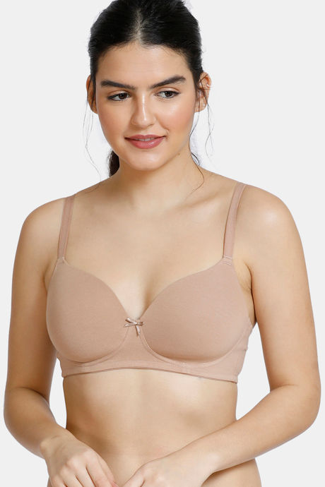 Buy Zivame Padded Non Wired 3/4th Coverage T-Shirt Bra - Roebuck at Rs.679  online