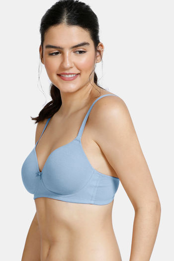 Buy Jockey Double Layered Wirefree Shaper Bra - Blue at Rs.579