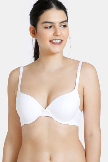 Buy Zivame Push-Up Wired Medium Coverage T-Shirt Bra - Anthracite at Rs.623  online