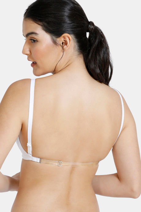 Transparent back shop bra