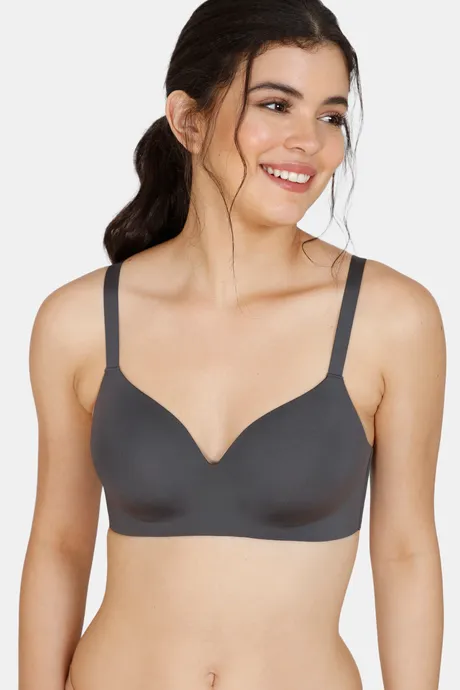Buy Zivame Wonderwire Padded Wired 3/4th Coverage T-Shirt Bra - Grey at  Rs.1495 online
