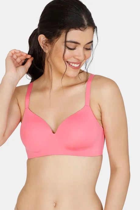 Buy Zivame Wonderwire Padded Wired 3/4th Coverage T-Shirt Bra - Pink at  Rs.1495 online