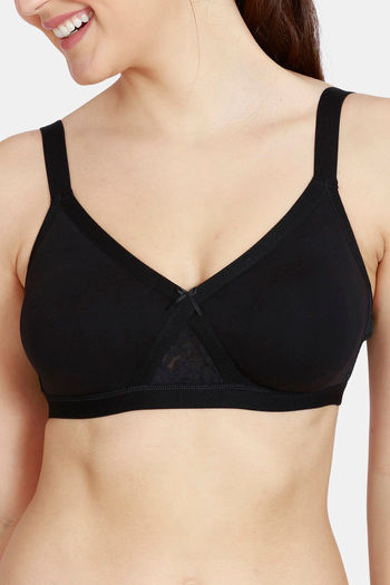 Buy Souminie Double Layered Non-Wired Full Coverage Blouse Bra - Black at  Rs.269 online