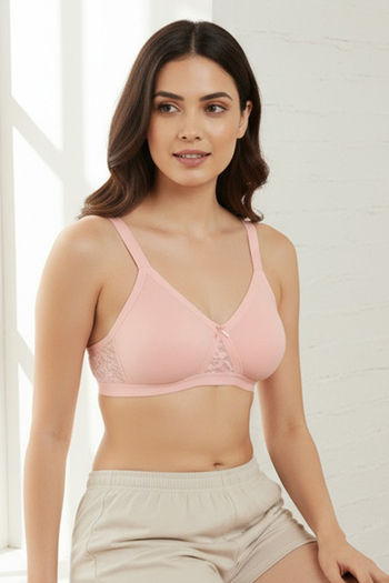 Buy Zivame Single Layered Non Wired Full Coverage T-Shirt Bra - Pearl