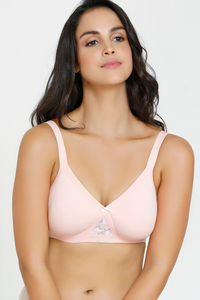 Buy Zivame Single Layered Non Wired Full Coverage Super Support Bra - Pearl
