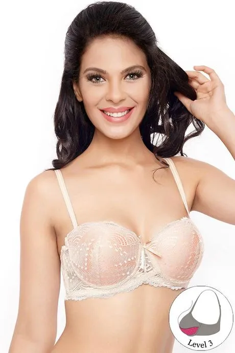 Buy Zivame Lace Embrace Wired Convertible Straps Extreme Push Up Bra-Peach  at Rs.1525 online