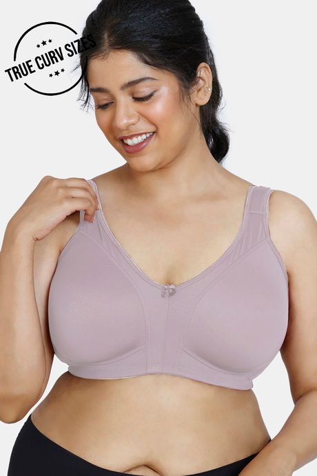 Buy Zivame True Curv Double Layered Non Wired Full Coverage Minimiser Bra -  Elderberry at Rs.822 online