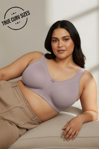 Buy Zivame True Curv Cotton Laminated Non Wired Full Coverage Sag Lift Bra - Elderberry