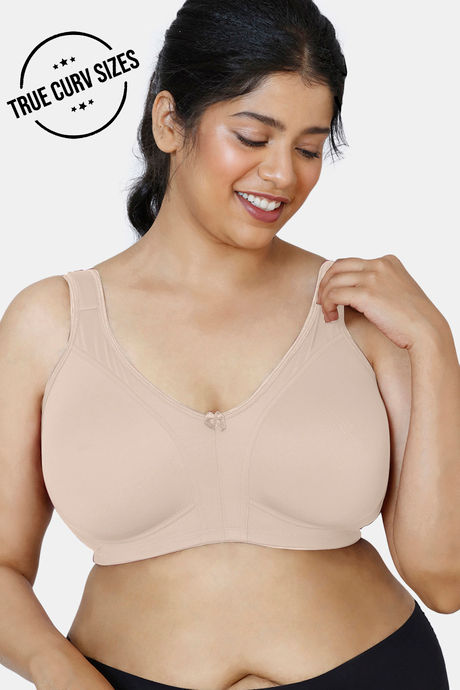 Buy Zivame True Curv Cupid Chic Double Layered Non Wired Full Coverage  Super Support Bra - Desert Rose at Rs.796 online
