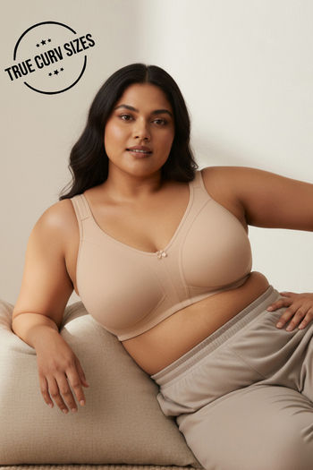 Buy Zivame True Curv Cotton Laminated Non Wired Full Coverage Sag Lift Bra - Skin