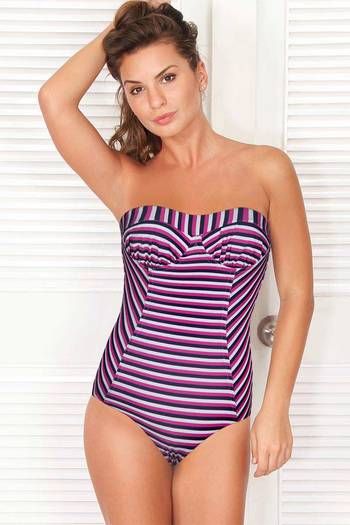 Buy Zivame Aqua Padded Wired Bandeau Tummy Control Swimsuit at Rs