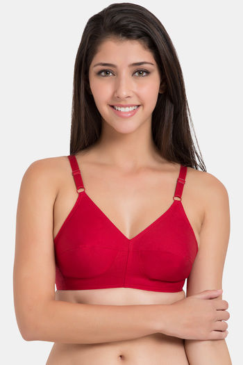 Buy Souminie Single Layered Non-Wired Full Coverage Minimiser - Red