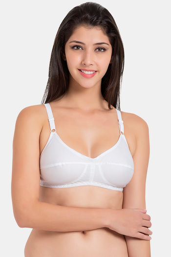 Women's Cotton Non Padded Full Coverage Seamed Cup Stylish Bra For Ladies  Everyday