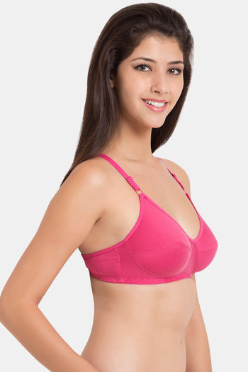 Buy Souminie Single Layered Non-Wired Full Coverage Minimiser - Dark Pink  at Rs.266 online