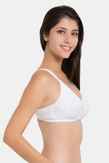 Buy Souminie Double Layered Non-Wired Full Coverage Maternity Bra - White  at Rs.252 online