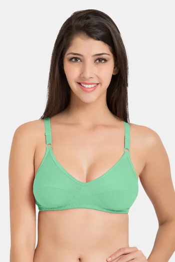 Buy Souminie Single Layered Non-Wired Full Coverage Blouse Bra - Sea Green  at Rs.266 online