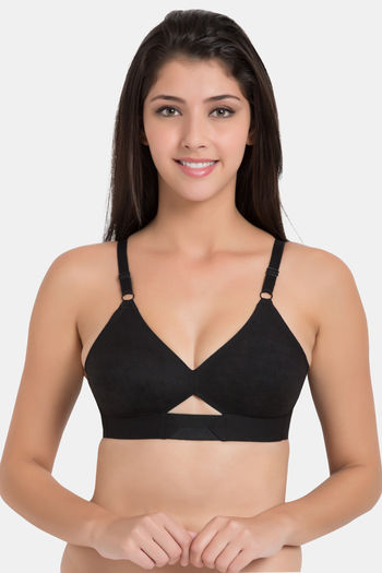 Buy Souminie Double Layered Non-Wired Full Coverage Blouse Bra - Black at  Rs.269 online