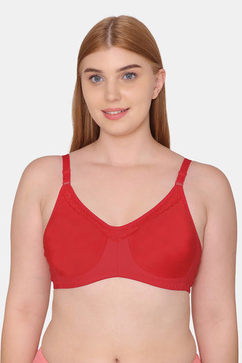 Buy Souminie Double Layered Non-Wired Full Coverage Sag Lift Bra - Red at  Rs.248 online
