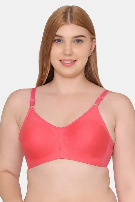 Buy Souminie Double Layered Non-Wired Full Coverage Sag Lift Bra - Coral at  Rs.257 online