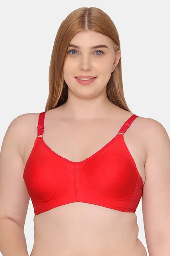 Buy Souminie Double Layered Non-Wired Full Coverage Sag Lift Bra - Red