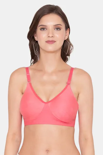 Buy Souminie Double Layered Non-Wired Full Coverage Sag Lift Bra - Coral at  Rs.338 online