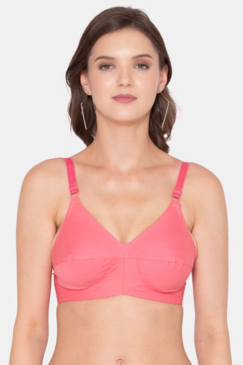 Buy Souminie Double Layered Non Wired Full Coverage Minimiser Bra - Coral