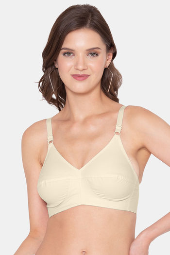 Buy Souminie Double Layered Non Wired Full Coverage Minimiser Bra - Skin