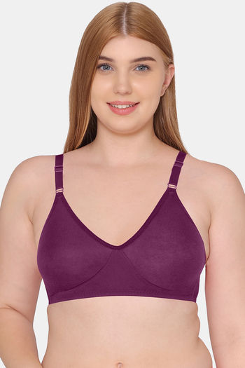 Buy Souminie Double Layered Non Wired Full Coverage Minimiser Bra - Magenta