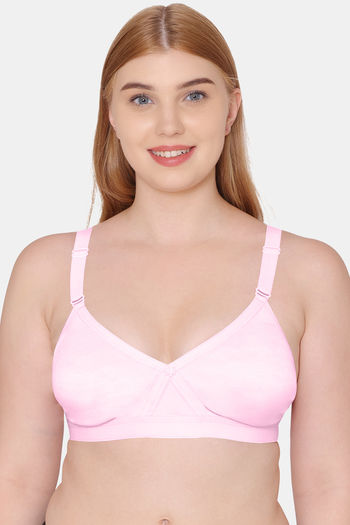 Buy Souminie Double Layered Non Wired Full Coverage Minimiser Bra - Pink